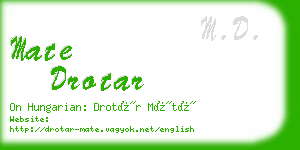 mate drotar business card